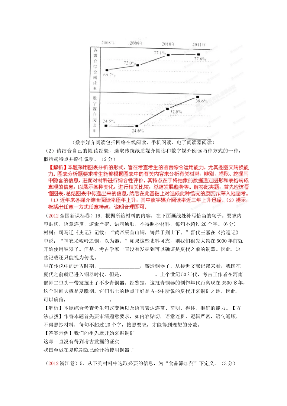 备战高考语文试卷分类汇编专题07 选用、仿用、变换句式试卷_第2页