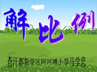 《解比例》熟悉课