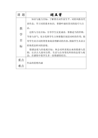 25.词五首