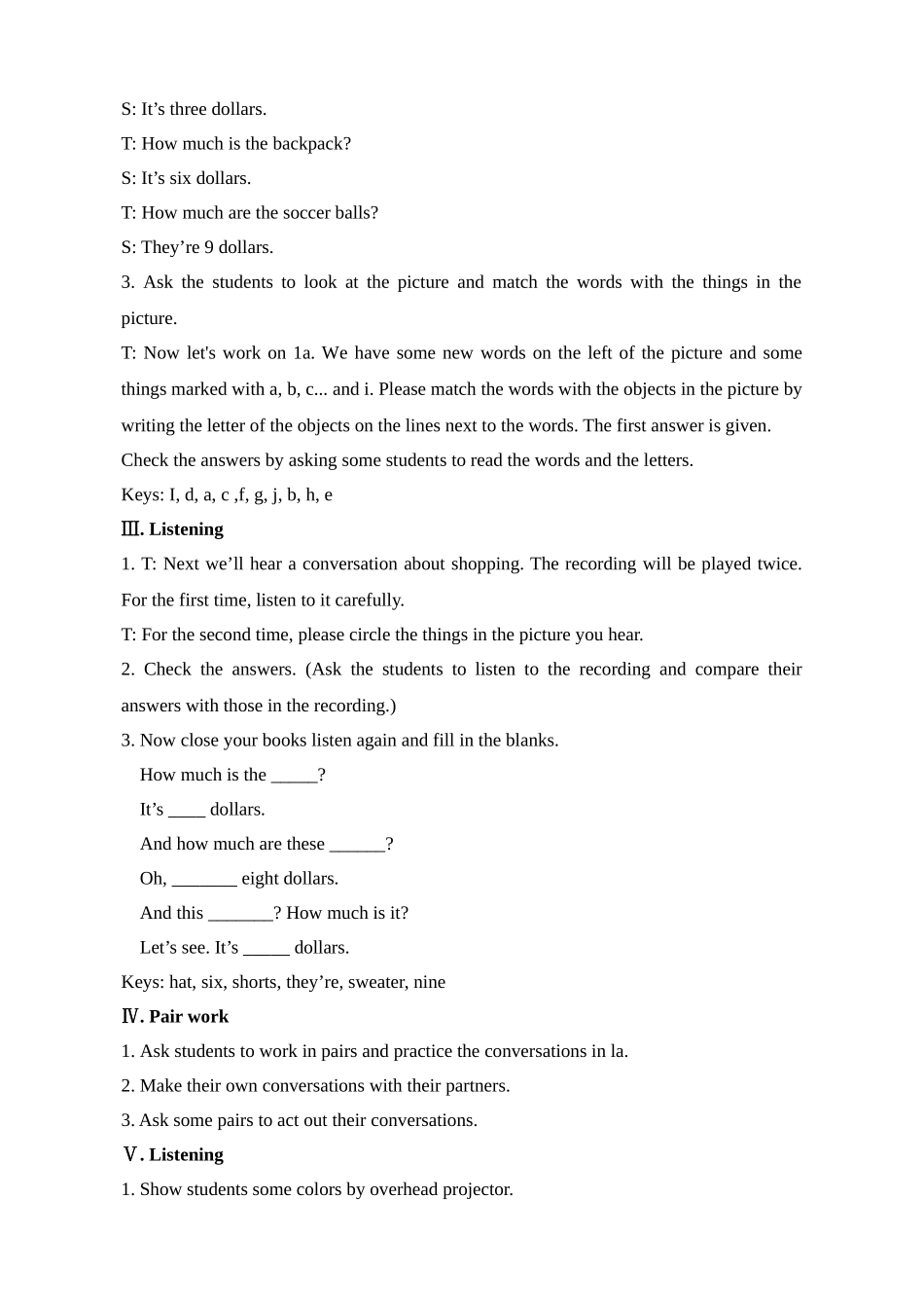 Unit-7-How-much-are-these-socks？-教案_第3页