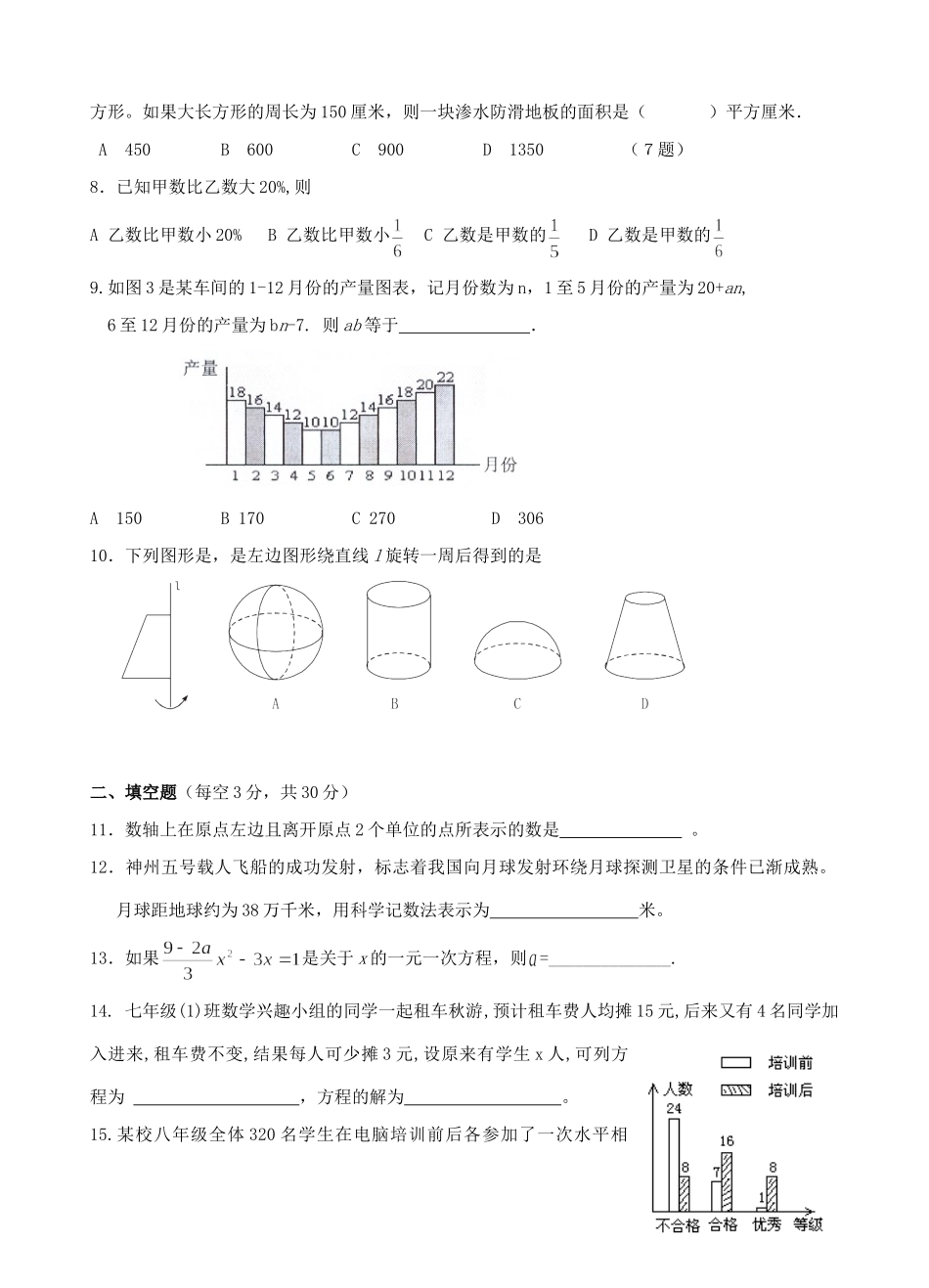 初一年级数学竞赛试题(无答案)湘教版 试题_第2页