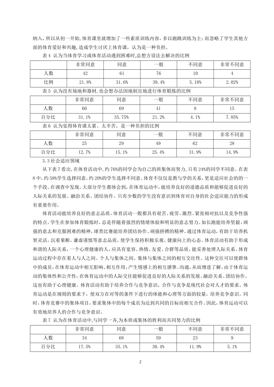 体育教学论文：浅谈我校初中生对体育活动的认识_第3页