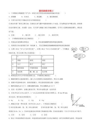 九年级化学下学期提优跟踪训练2试卷