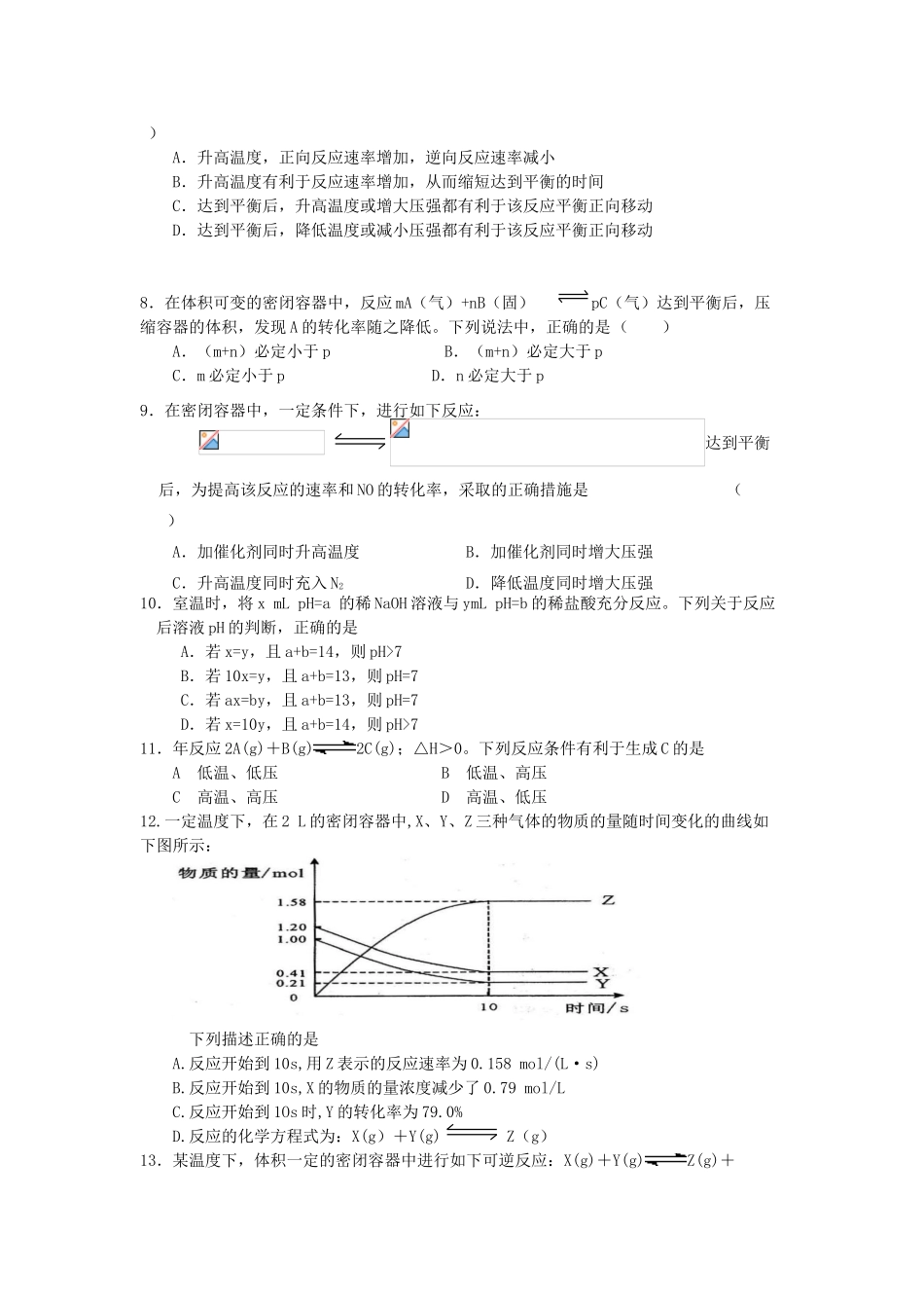 专题3反应速率化学平衡_第2页