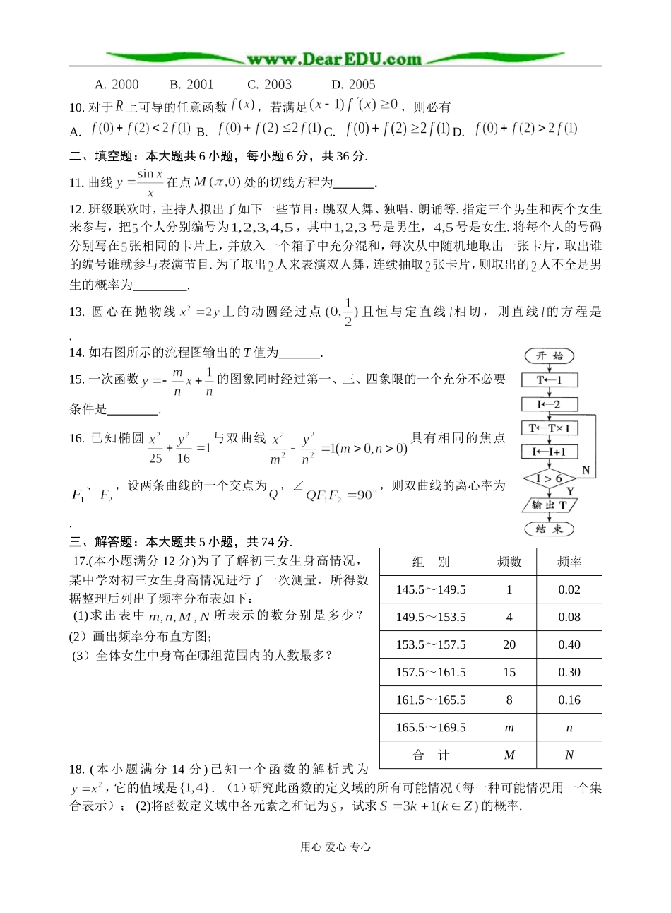 高二（上）期末模拟试卷（六）_第2页