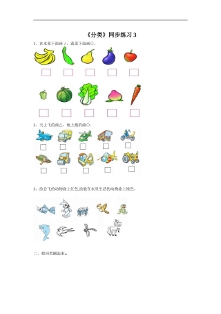 《分类》同步练习3