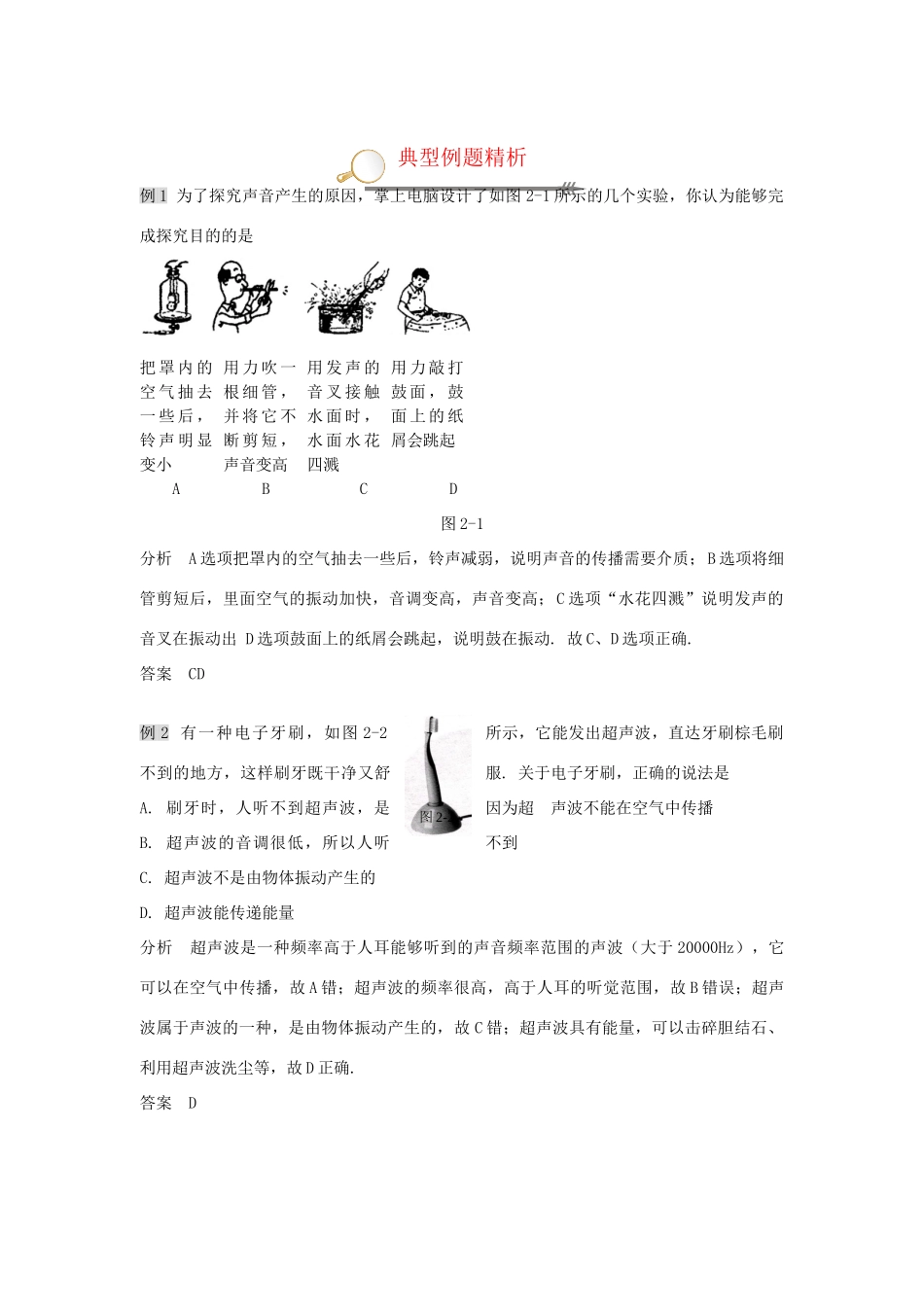 中考物理专题复习 声音与环境中考知识梳理试卷_第3页