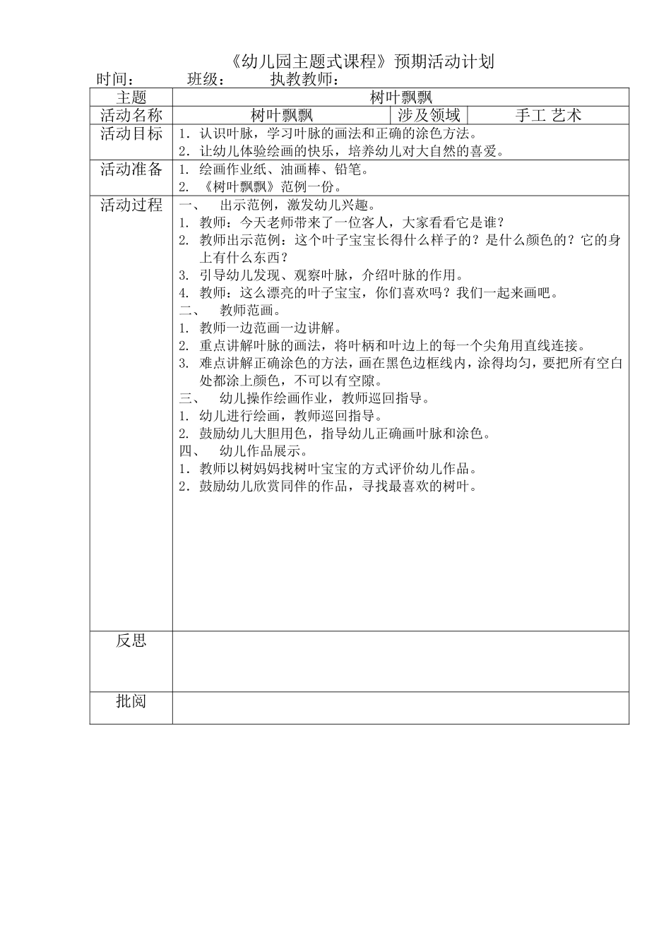 艺术：树叶飘飘(绘画)_第1页