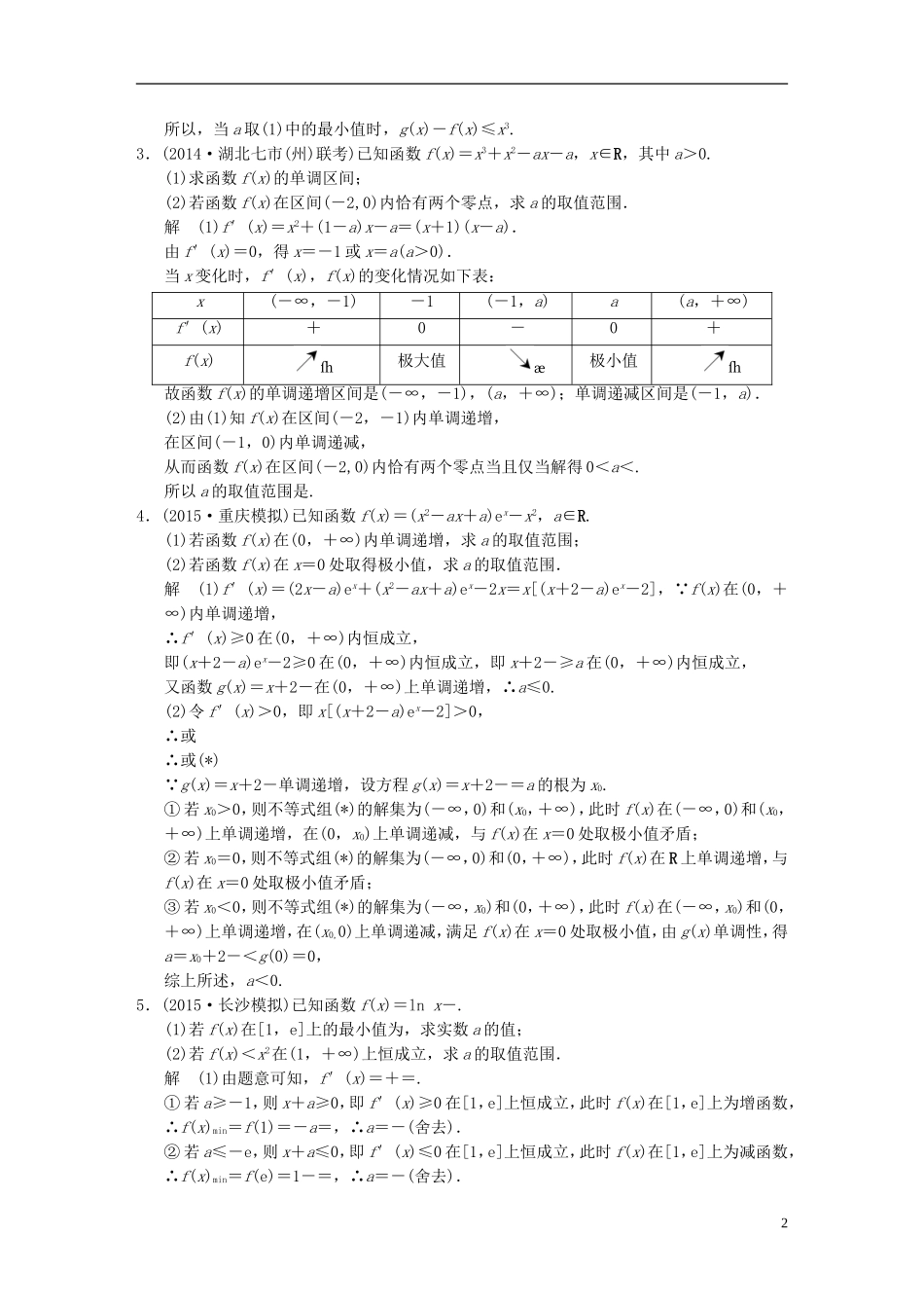 （浙江专用）高考数学一轮复习 探究课6导数问题中的热点题型 文-人教版高三全册数学试题_第2页