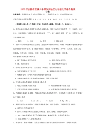 九年级化学综合测试 新课标试卷