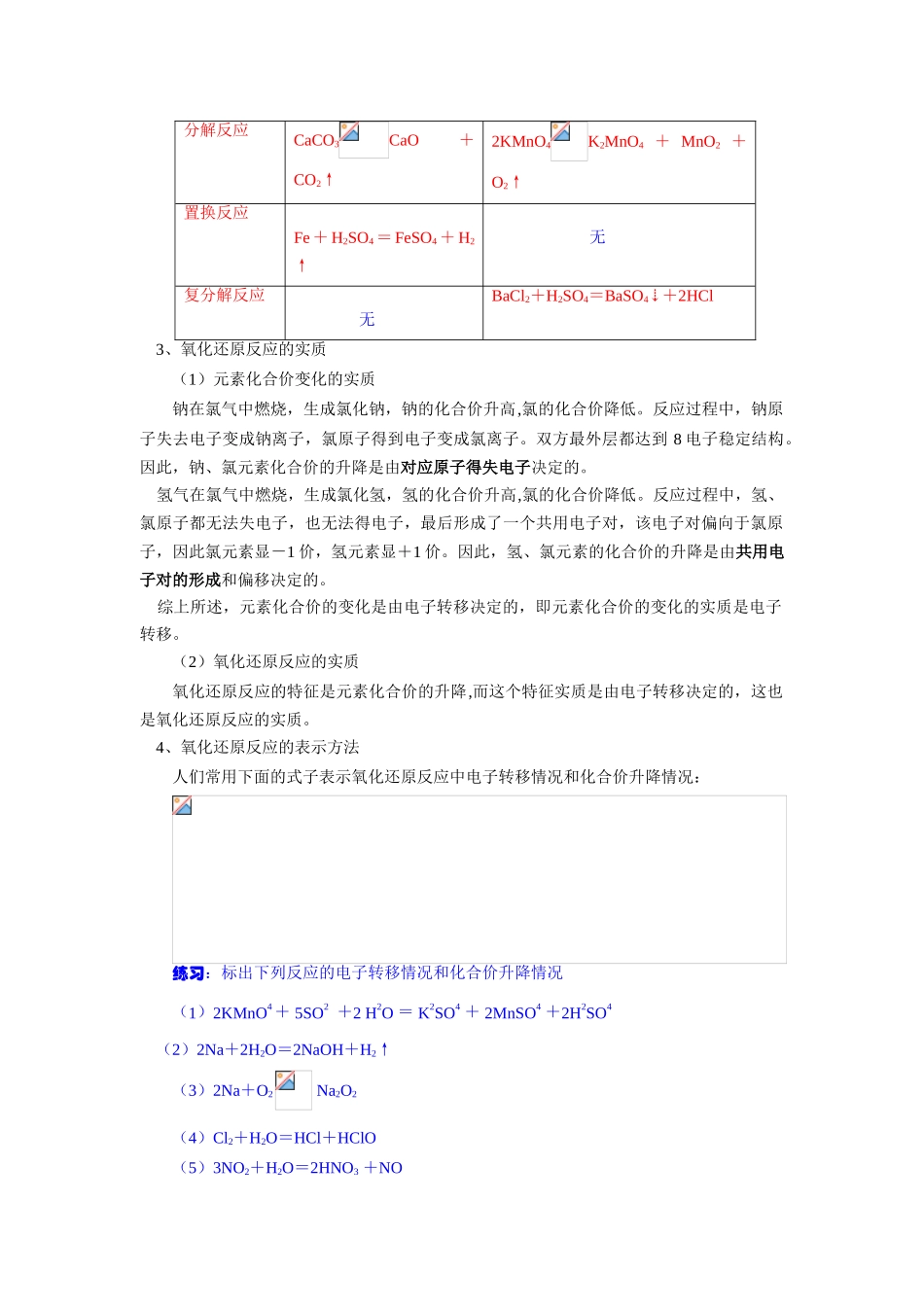高一化学寒假专题—氧化还原反应山东科技版知识精讲_第2页