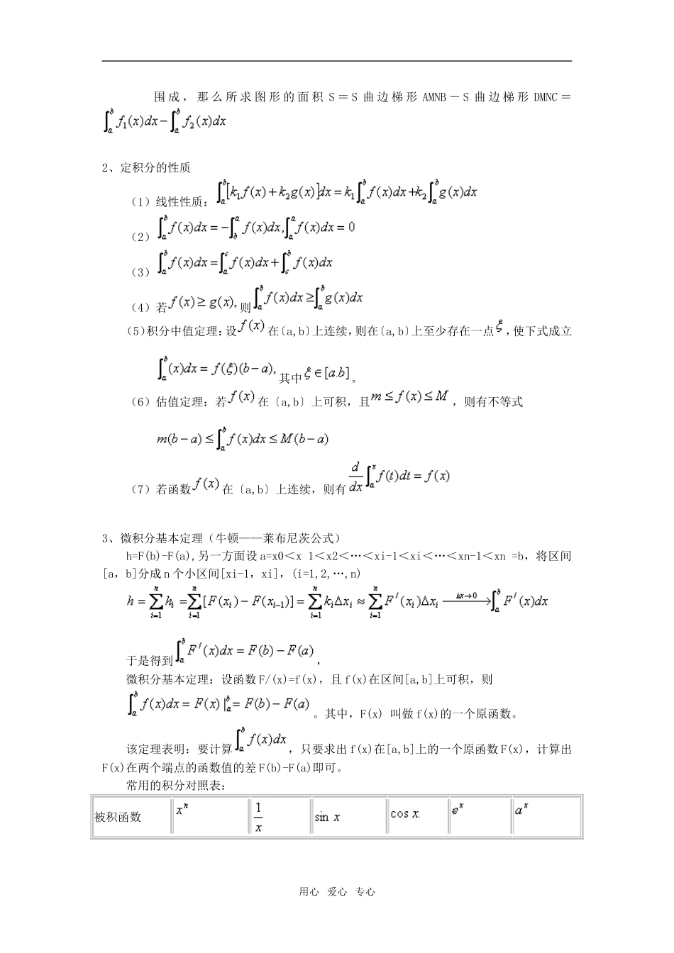高二数学定积分及其应用_第2页