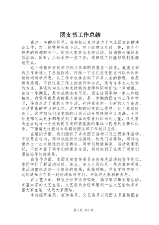 团支书工作总结 (23)