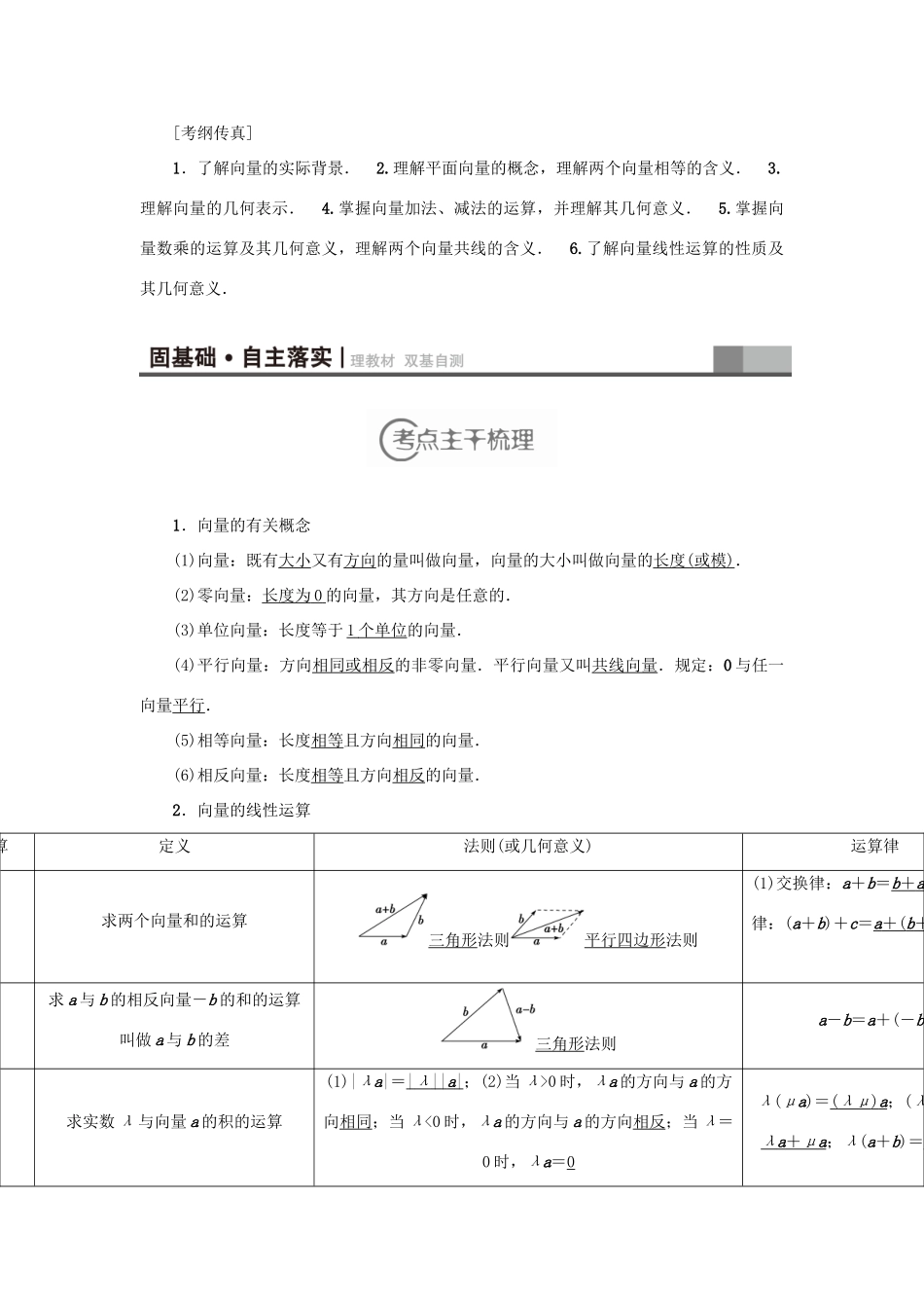 高考新坐标（教师用书）高考数学总复习 第四章 平面向量与复数-人教版高三全册数学试题_第2页