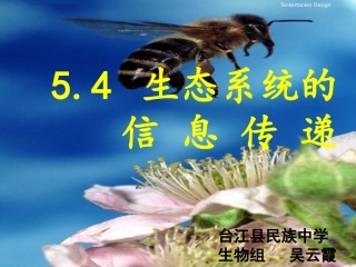四生态系统中的信息传递