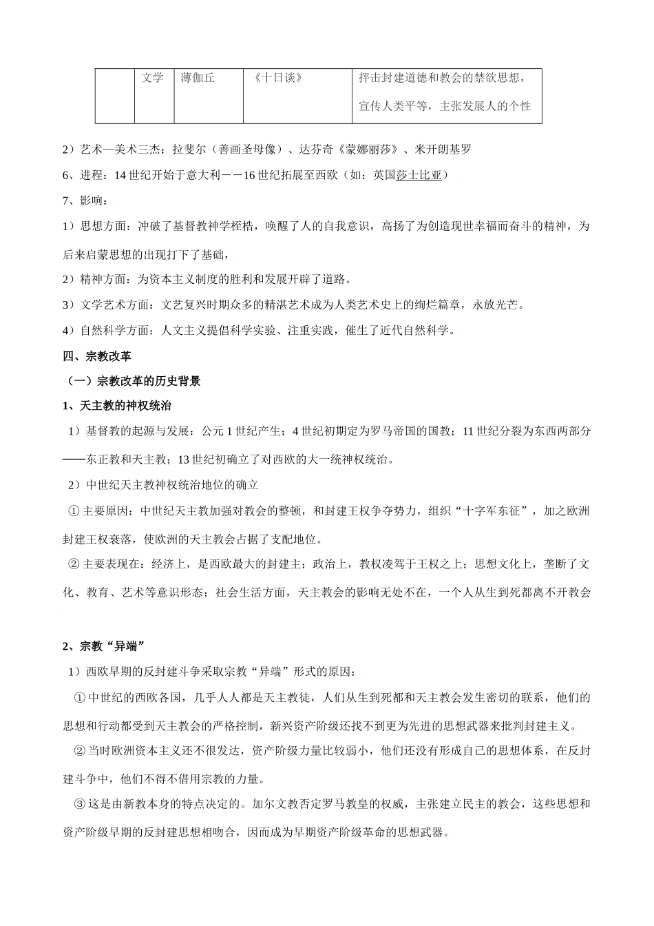 人教版高中历史阶段性复习提纲（世世界近代现代史）_第3页