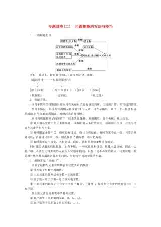 高中化学 第一章 物质结构元素周期律 专题讲座(二)练习 新人教版必修2-新人教版高一必修2化学试题