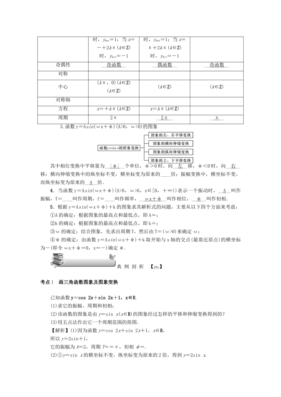 （名师导学）高考数学总复习 第四章 三角函数、平面向量与复数 第23讲 三角函数的图象与性质练习 文（含解析）新人教A版-新人教A版高三全册数学试题_第3页