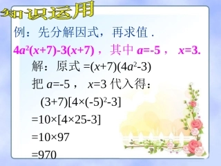 知识运用-提取公因式法-(2)