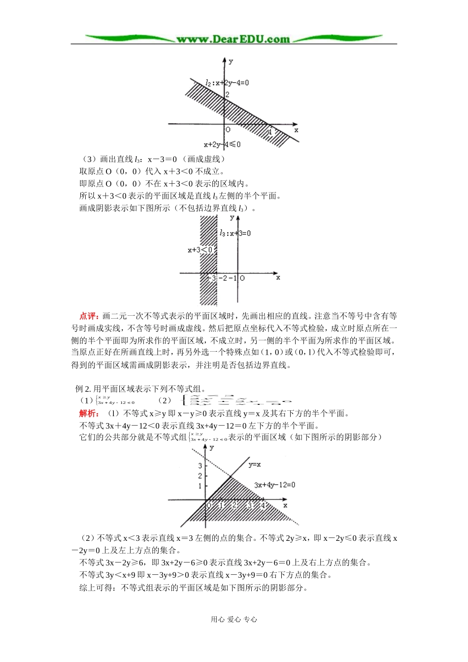 高二数学二元一次不等式（组）与简单的线性规划问题知识精讲 人教实验版（B）_第3页