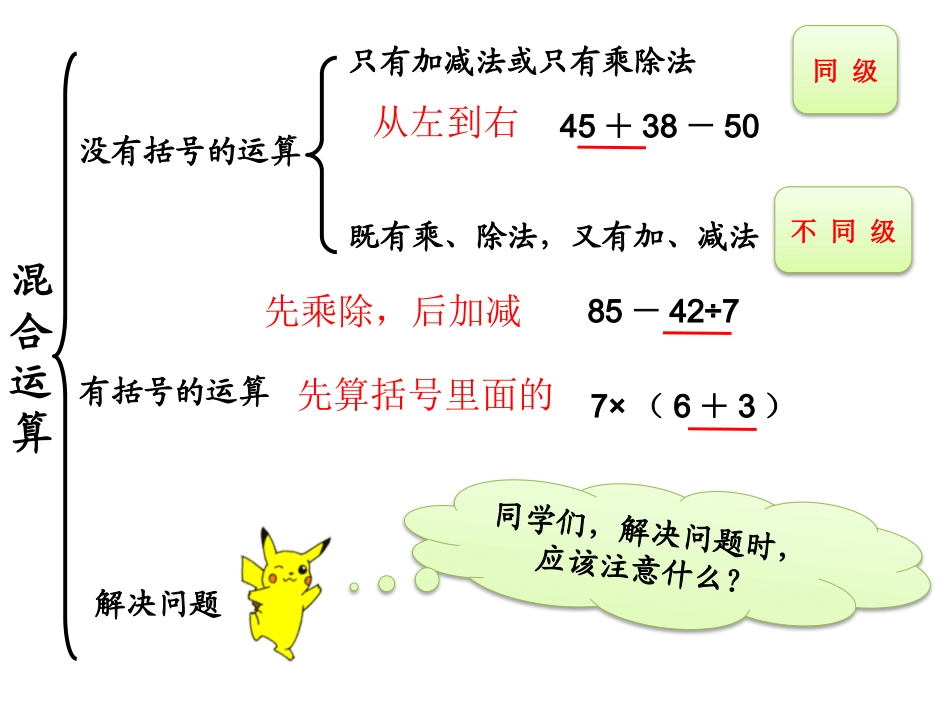 小学数学人教2011课标版二年级混合运算的整理与复习课_第2页