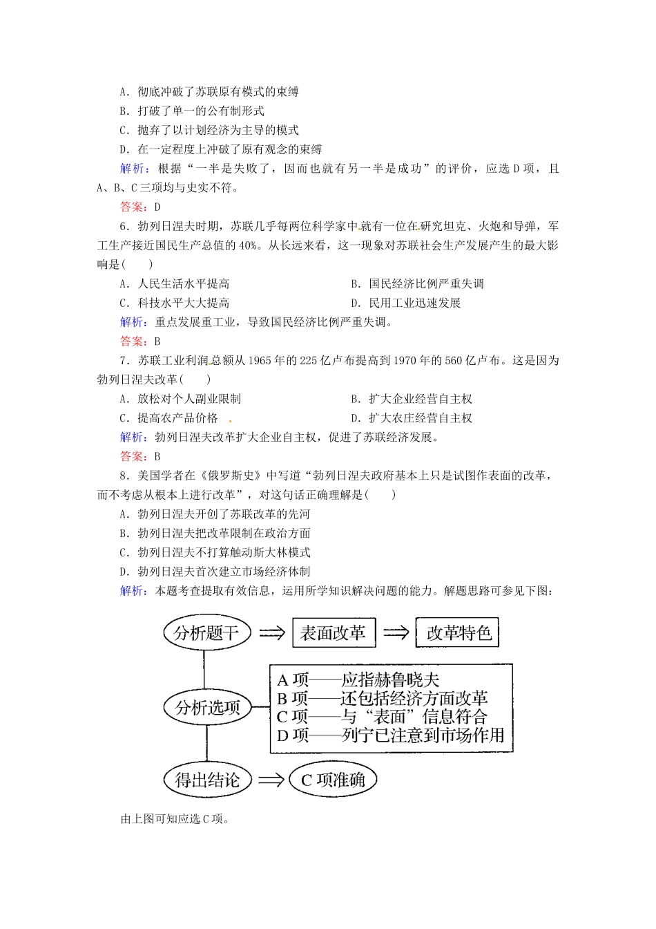 河北省迁安一中高一历史 7-21课时作业_第2页