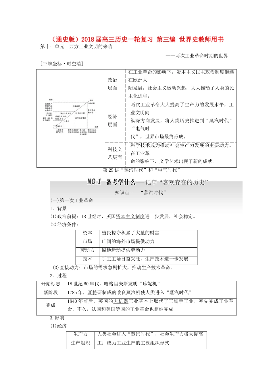 （通史版）高三历史一轮复习 第三编 世界史教师用书 新人教版-新人教版高三全册历史试题_第1页