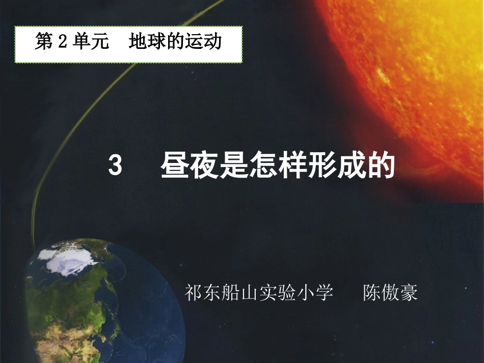 3昼夜是怎样形成的_第1页