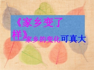 《家乡变了样》课件3