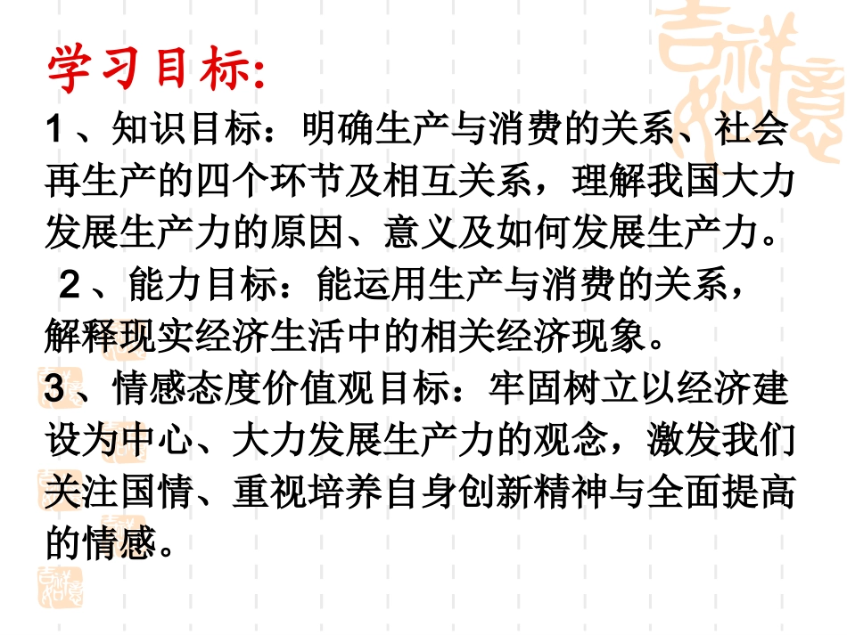 人教版高中思想政治必修一《发展生产-满足消费》课件_第2页
