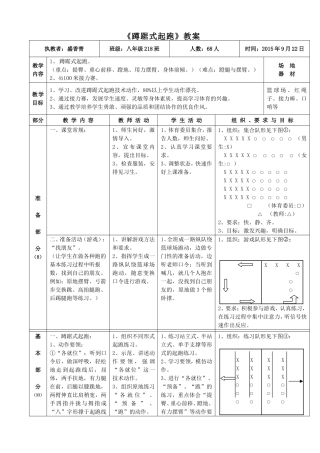 蹲踞式起跑教案