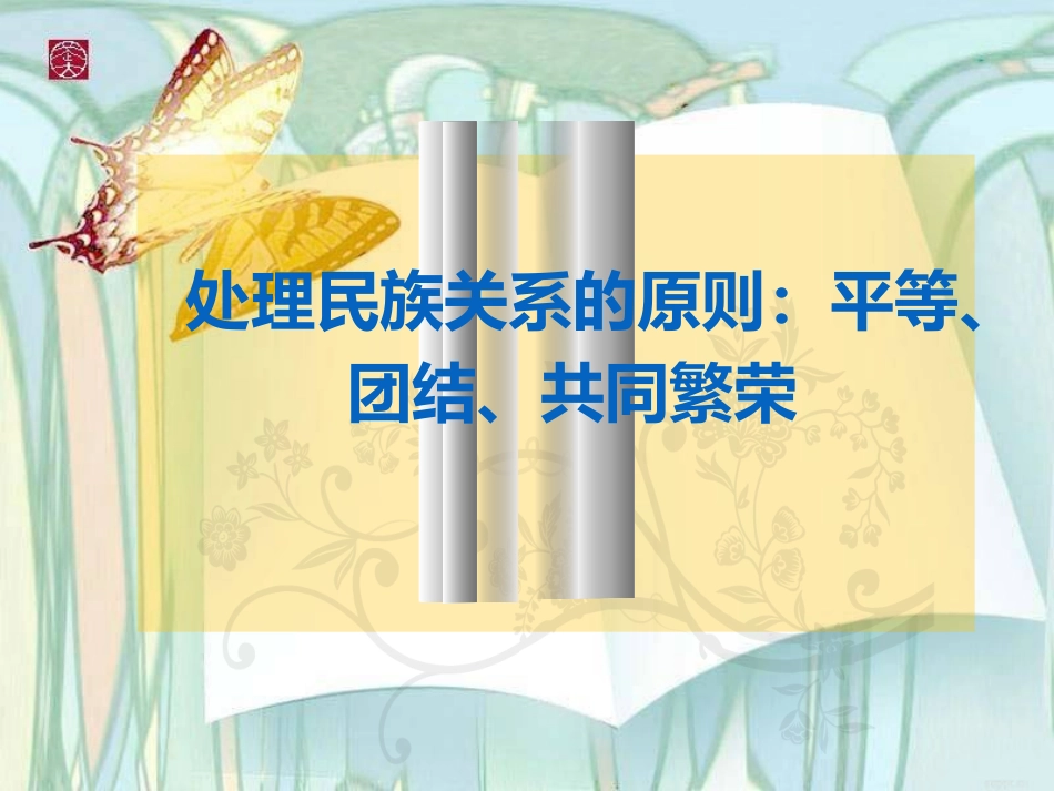 处理民族关系的原则：平等、团结、共同繁荣_第1页