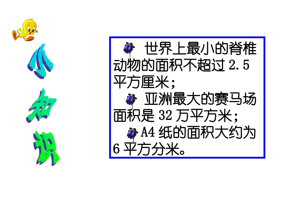 人教2011版小学数学三年级认识面积课后作业_第3页
