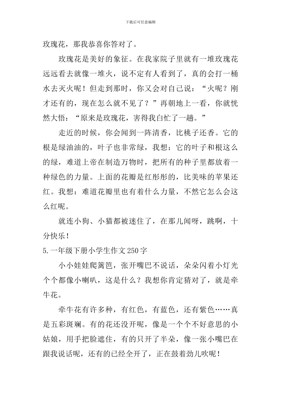 一年级下册小学生作文250字_第3页