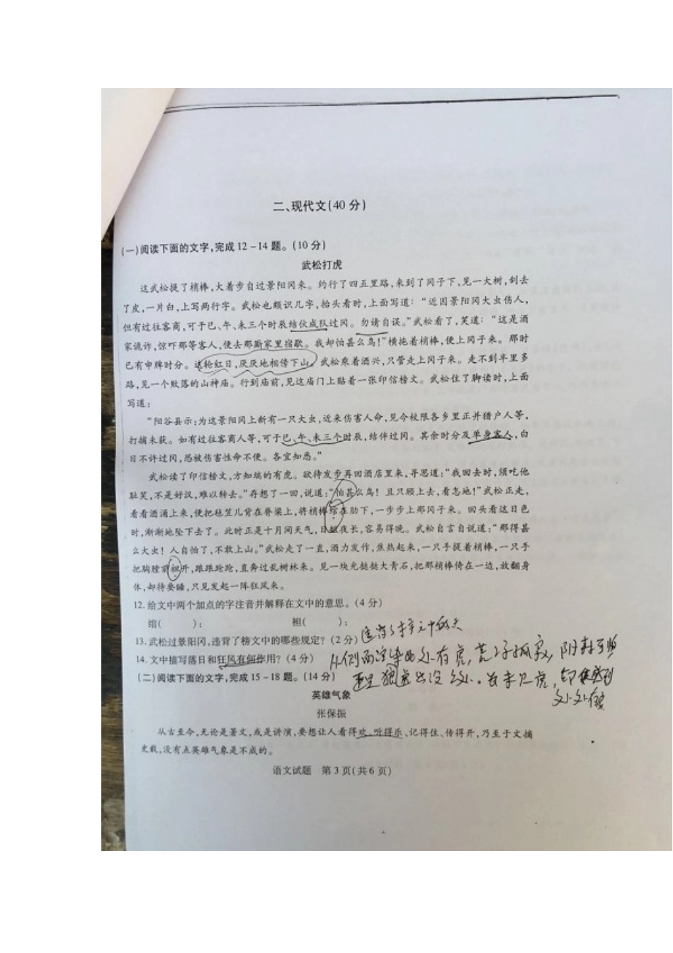 山东省菏泽市中考语文真题试卷(扫描版，无答案)试卷_第3页