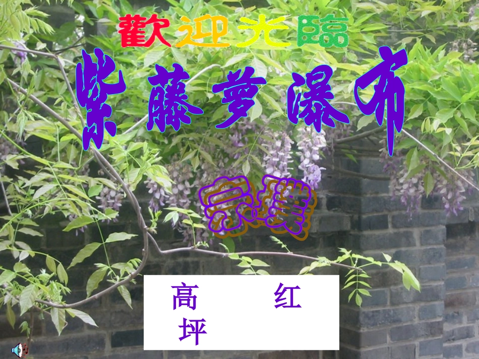 人教版七年级语文上册《紫藤罗瀑布》ppt课件_第1页