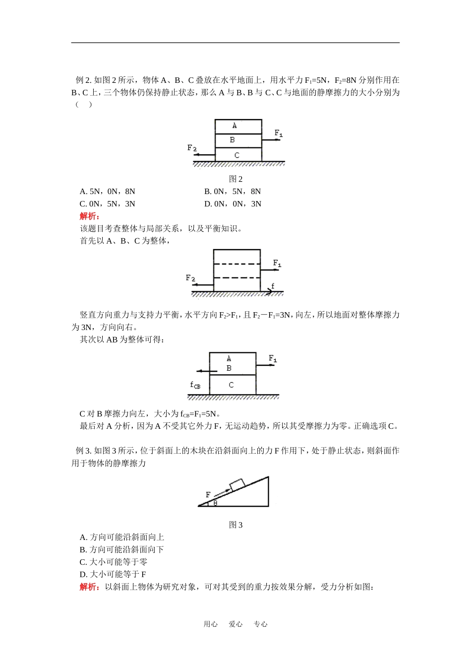 高一物理力、力的合成与分解北师大版知识精讲_第3页