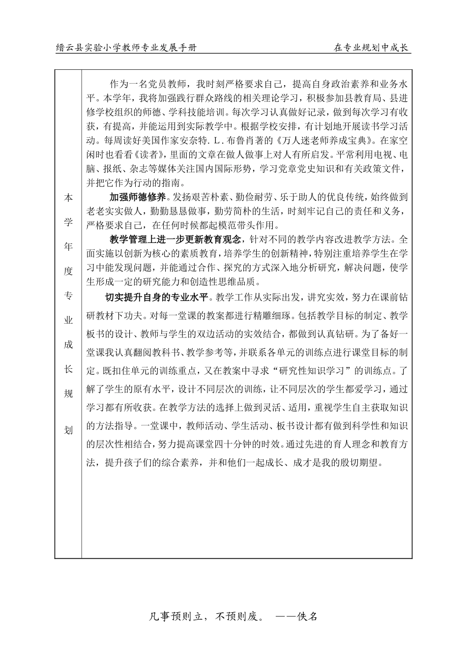 2.个人专业发展规划2页_第2页