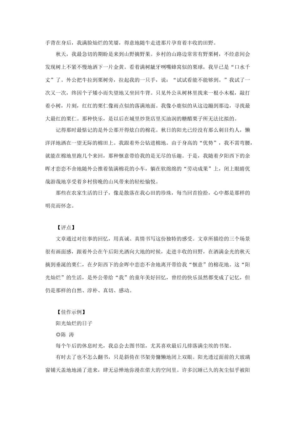 中考语文作文模拟试卷及写作导引二试卷_第2页