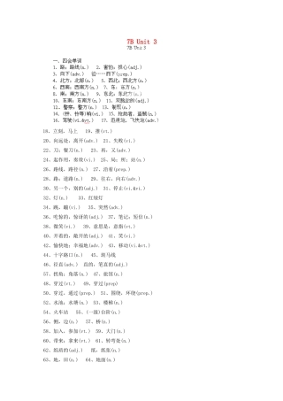 中考英语总复习 7B Unit 3试卷