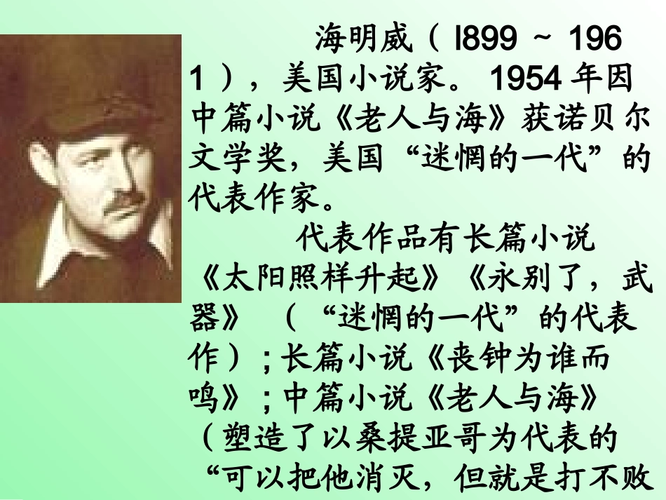 《桥边的老人》课件2_第2页