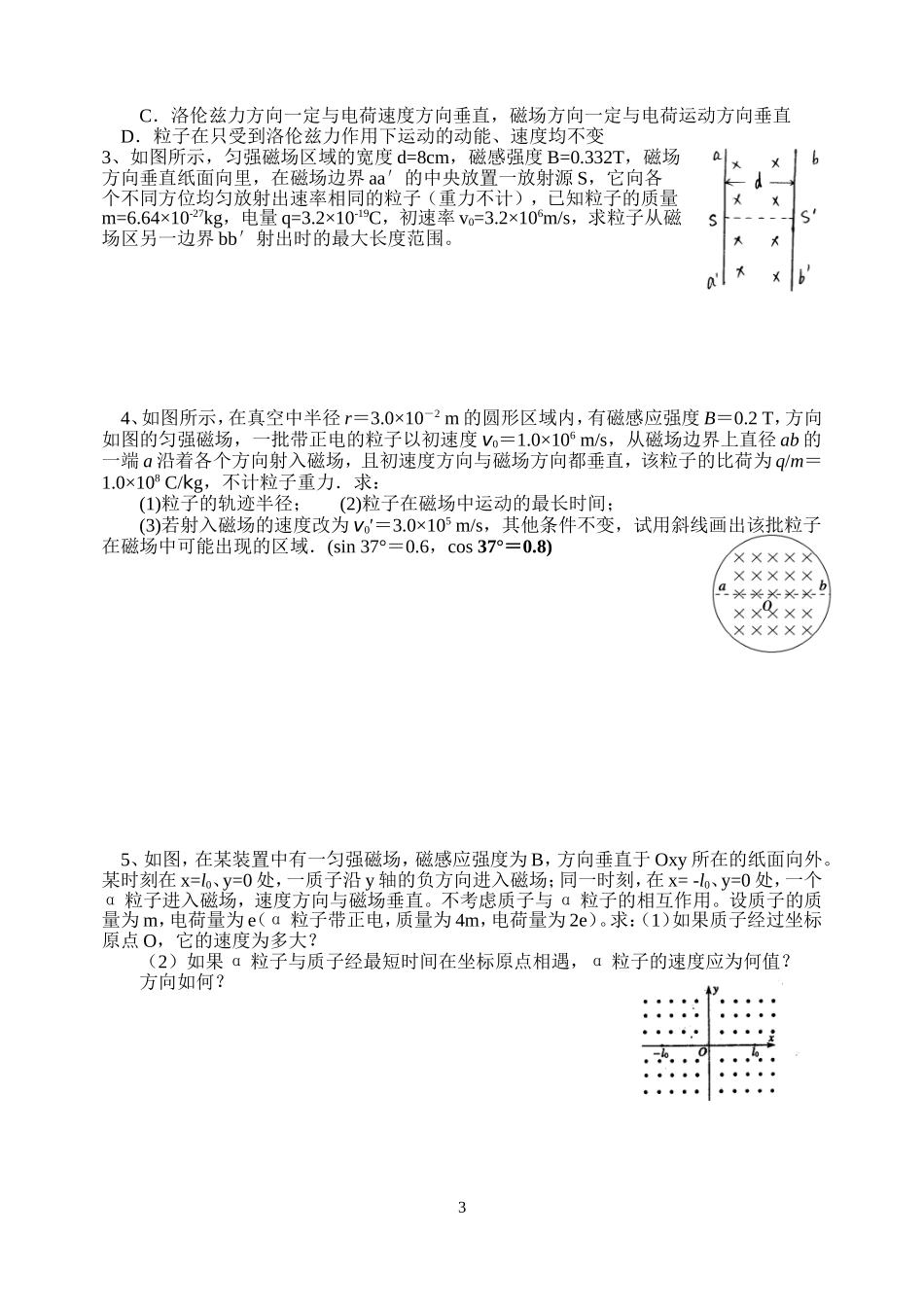 第八章第3单元磁场对运动电荷的作用(2)_第3页