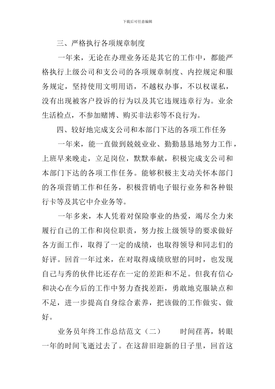 业务员年终工作总结范文_第2页