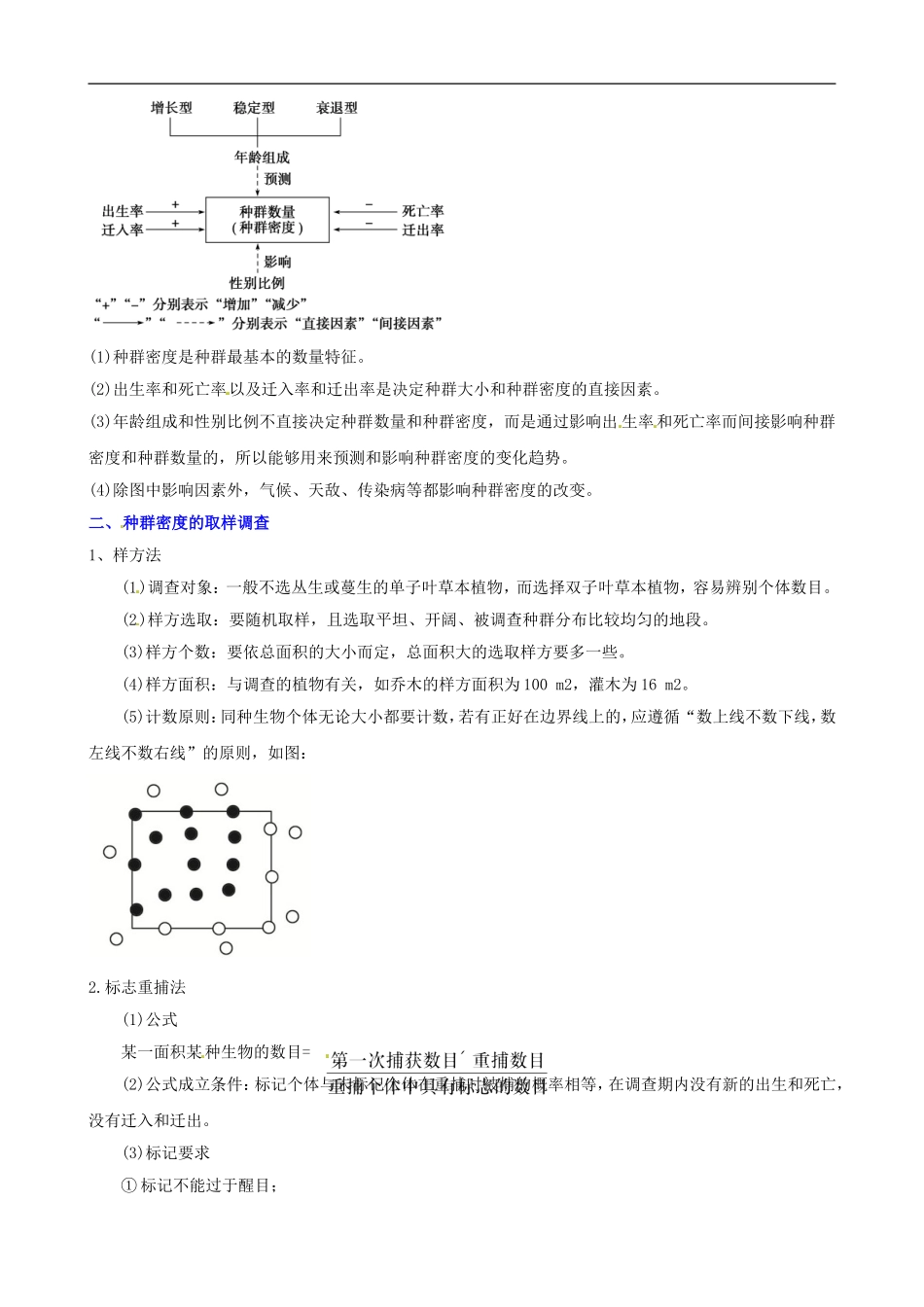 (考纲全景透析)2014届高考生物-4.1-种群的特征基础复习-新人教版必修3_第2页