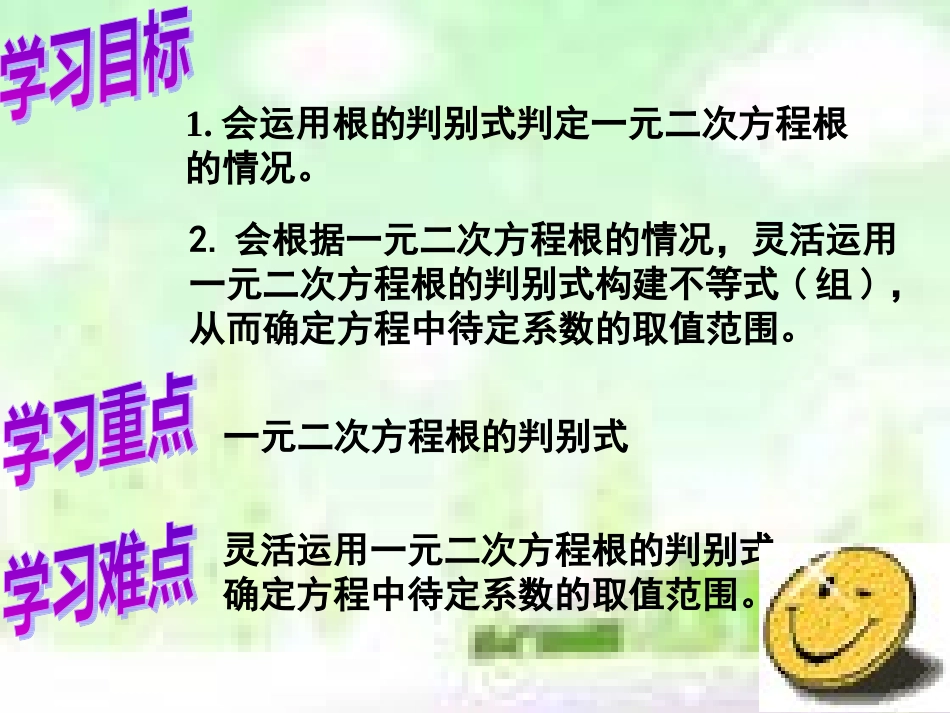 2.3一元二次方程根的判别式_第2页