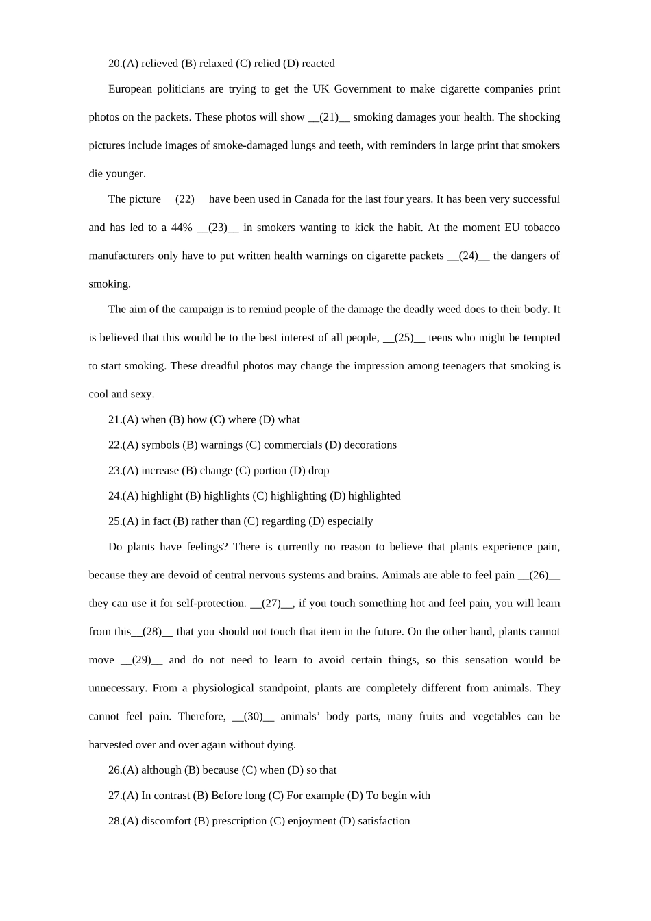 大学入学学科英语能力测验考试卷_第3页