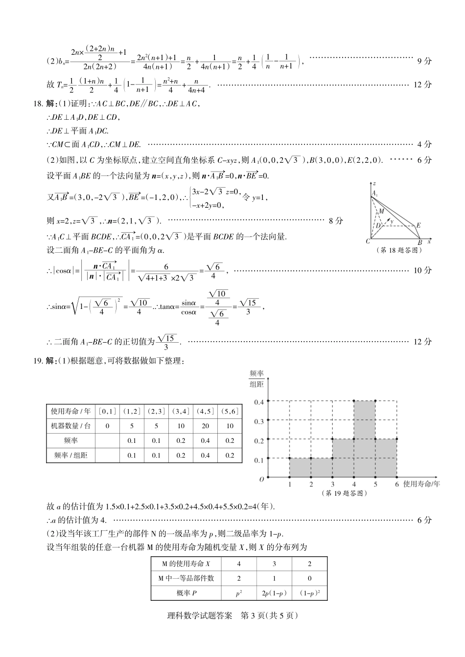 高三数学8月摸底调研试卷 理(扫描版)_第3页