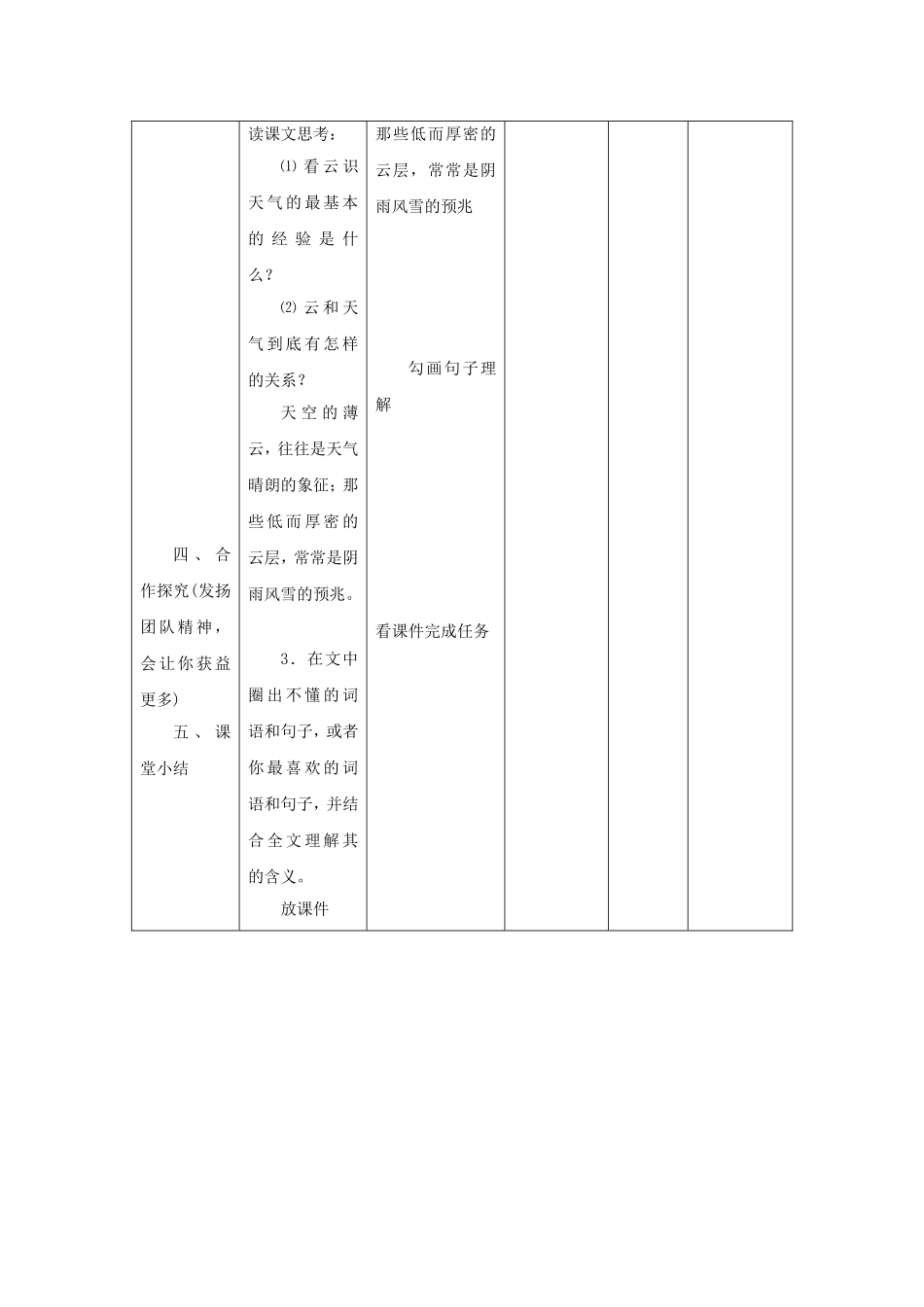 《看云识天气第一课时》教学设计4_第3页