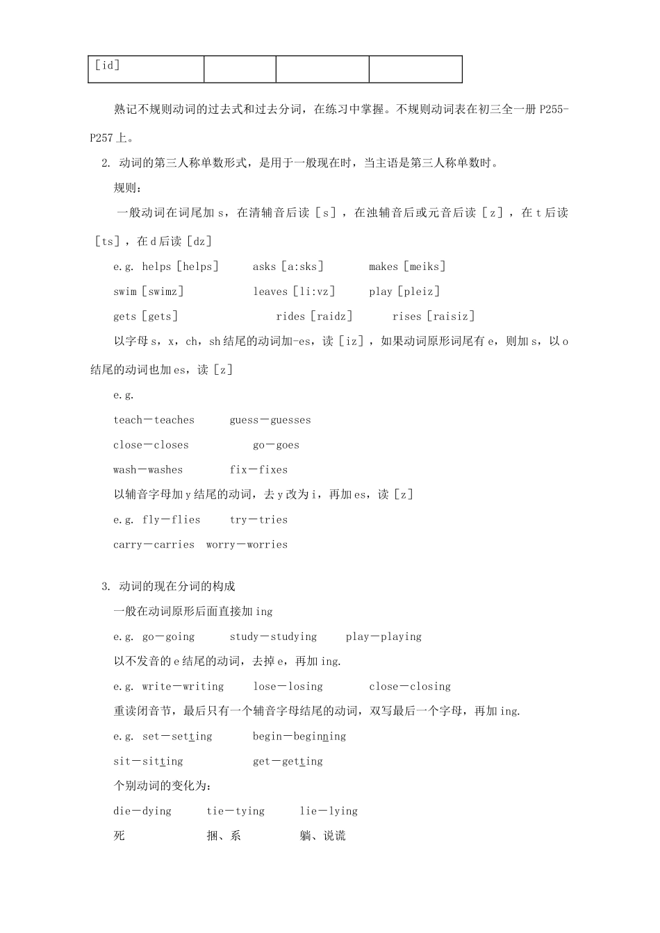 初三英语复习动词的时态 人教版 朗文 试题_第3页