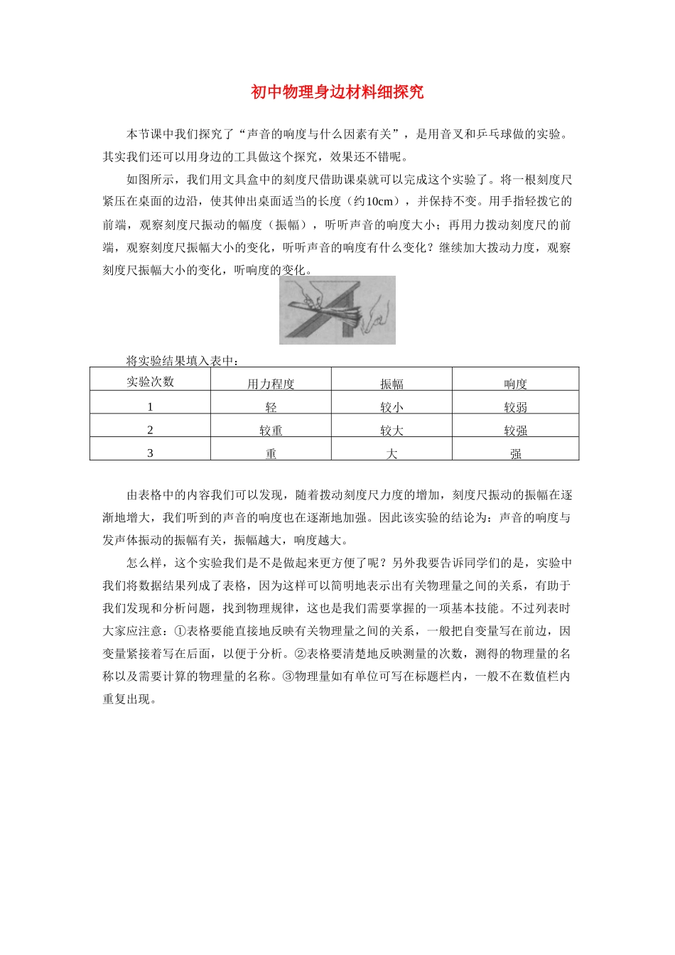 初中物理身边材料细探究 试题_第1页